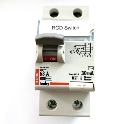 Legrand Tenby 08630 R6330 63A 63 Amp 30mA RCD 2 Double Pole Circuit Breaker